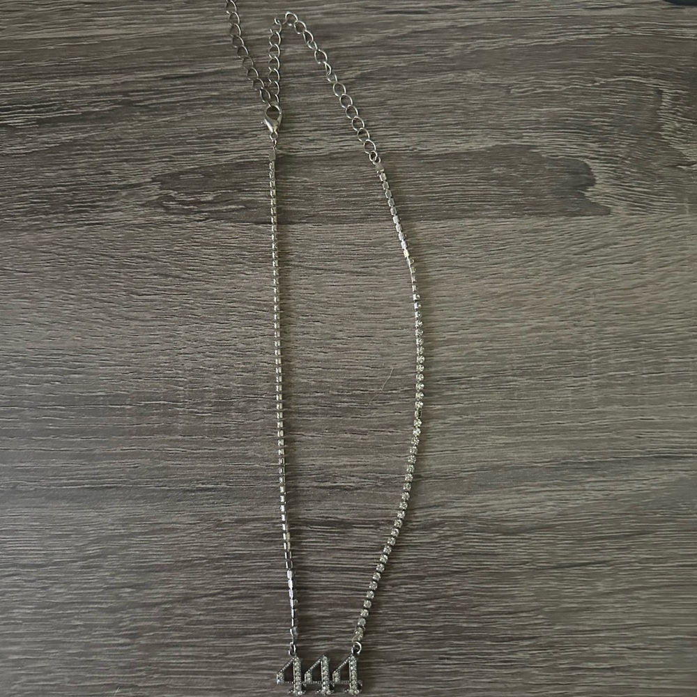 Elegant Silver Number Pendant Necklace